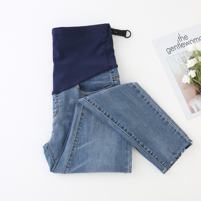 Summer Stretch Washed Denim Maternity Women's Jeans