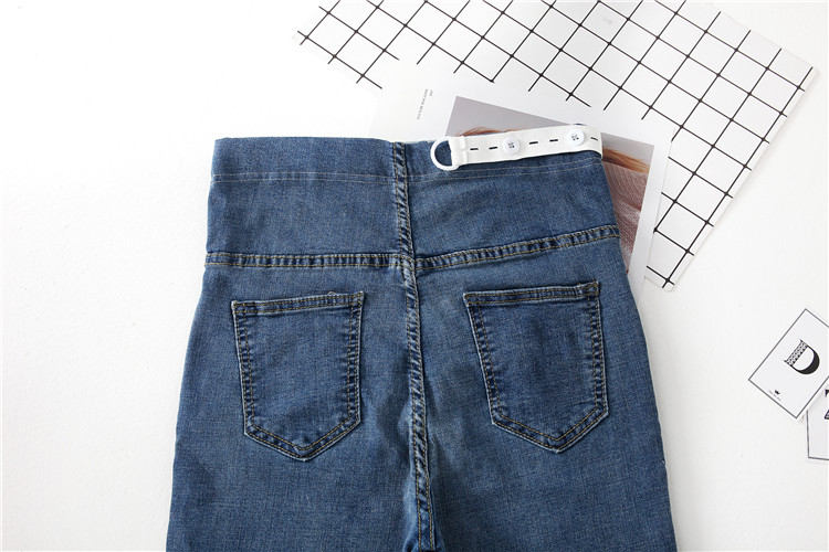 Summer Stretch Washed Denim Maternity Women's Jeans