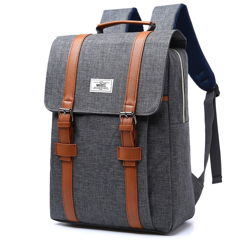 Preppy Style Casual Canvas Backpack