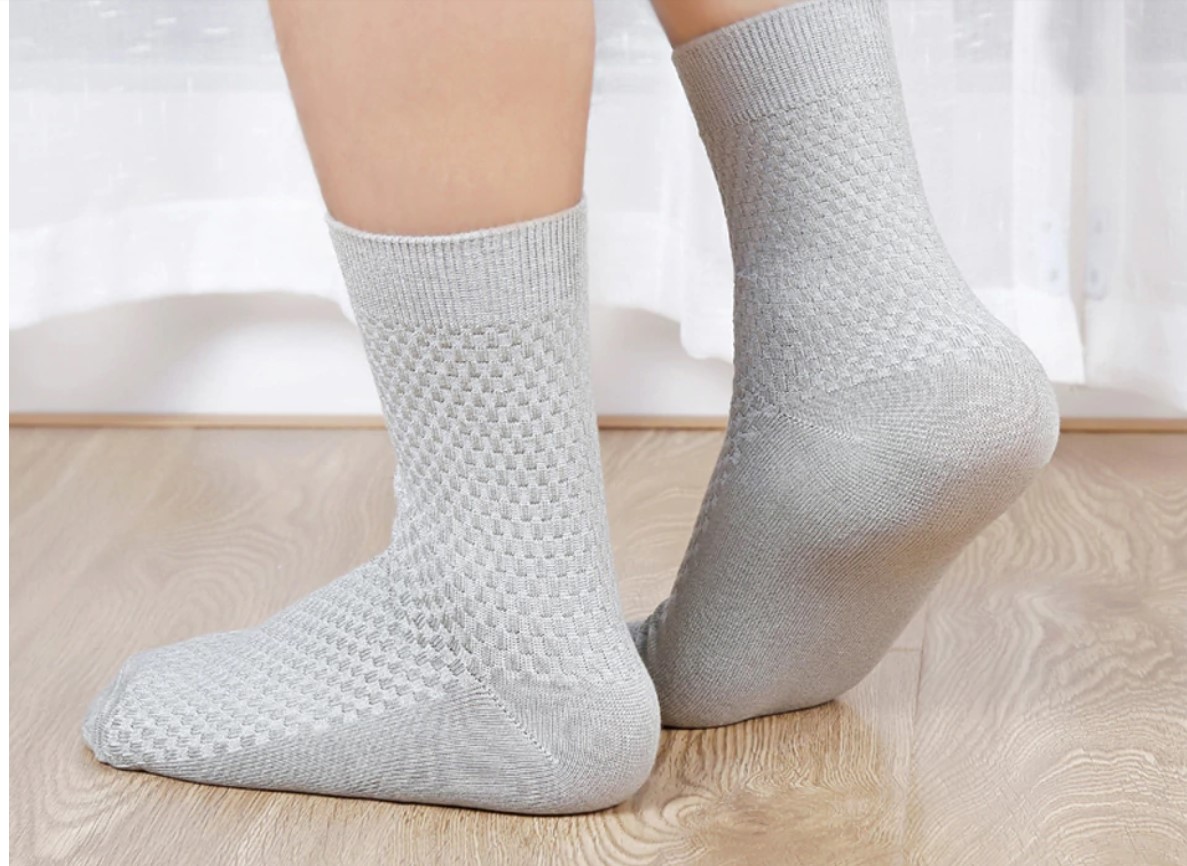 Men's Textured Style Socks 10 Pairs Set