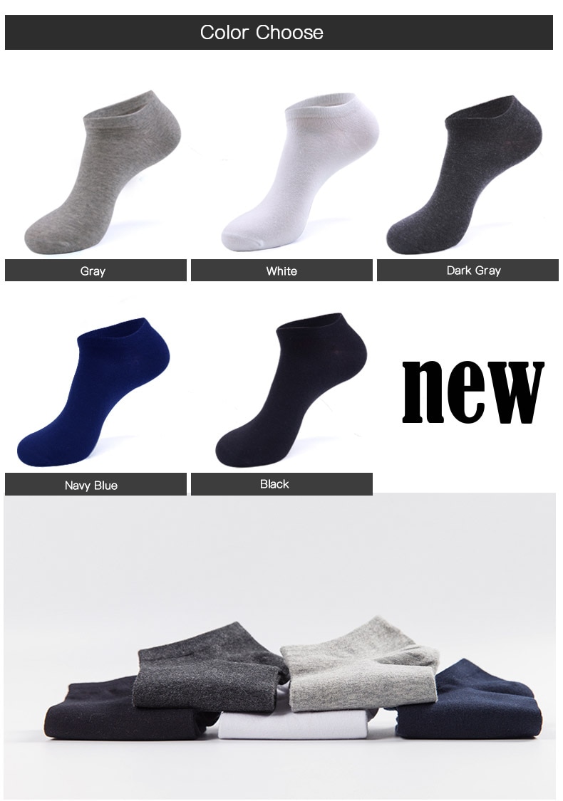 Cotton Summer Thin Breathable Men's Socks 6 Pairs