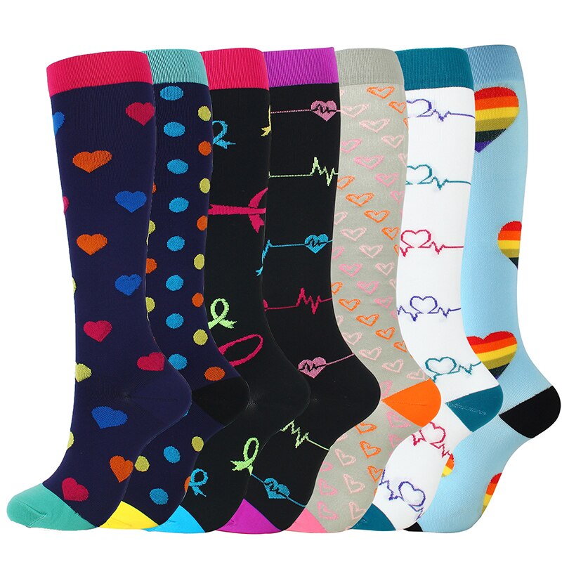 Women's Colorful Patterned Compression Socks