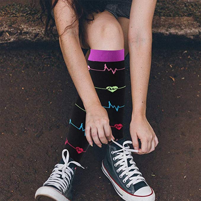 Women's Colorful Patterned Compression Socks